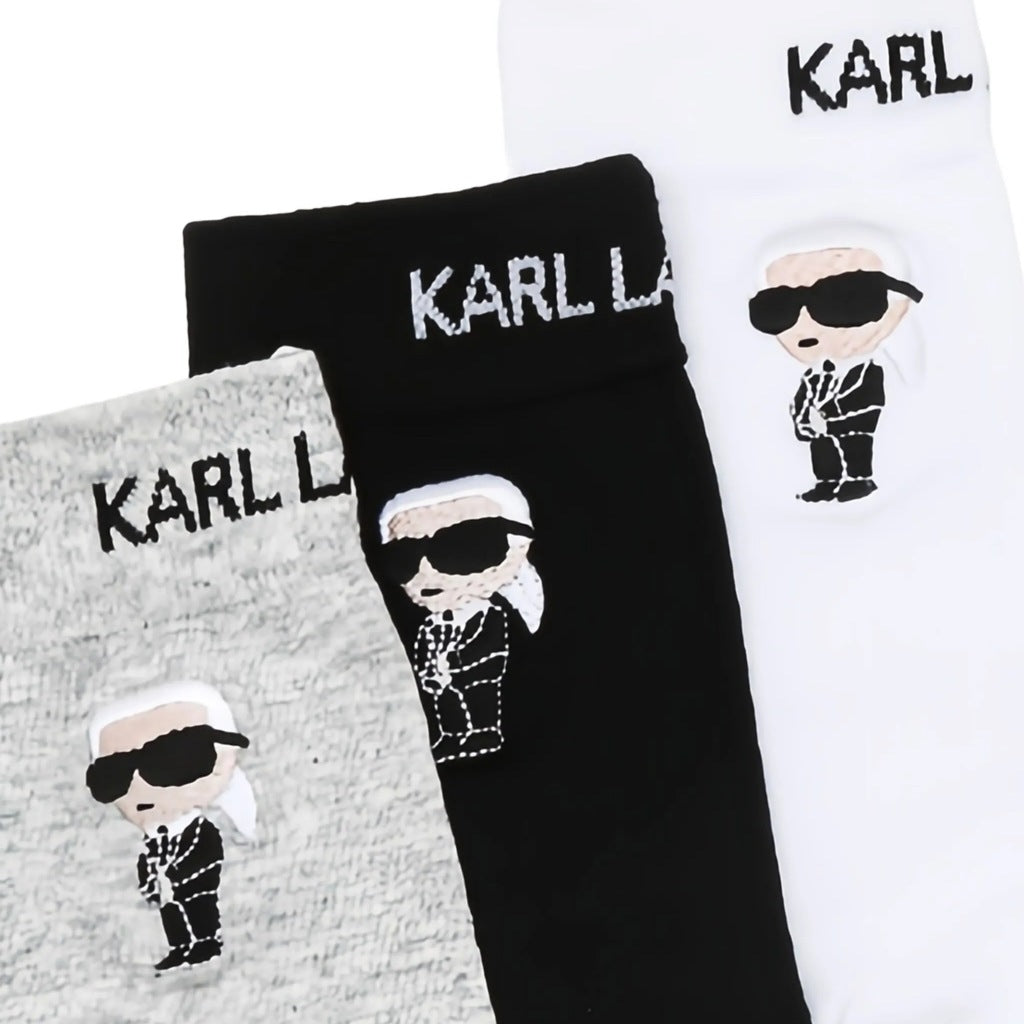 KARL LAGERFELD IKON SOCK PK en color BCKWTGY  (4)