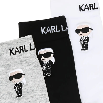 KARL LAGERFELD IKON SOCK PK en color BCKWTGY  (4)