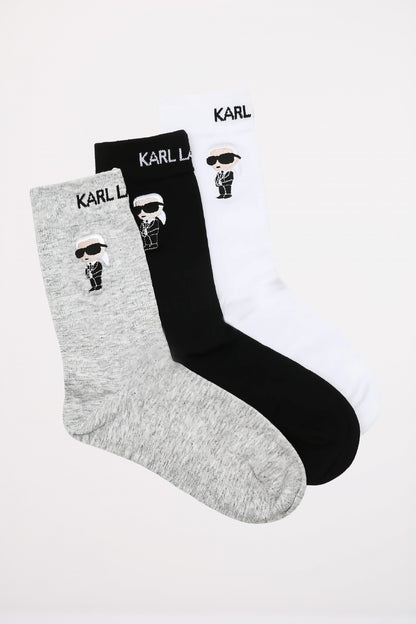 KARL LAGERFELD IKON SOCK PK en color BCKWTGY  (1)