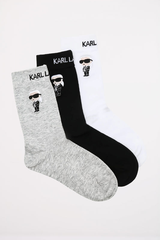 KARL LAGERFELD IKON SOCK PK en color BCKWTGY  (1)
