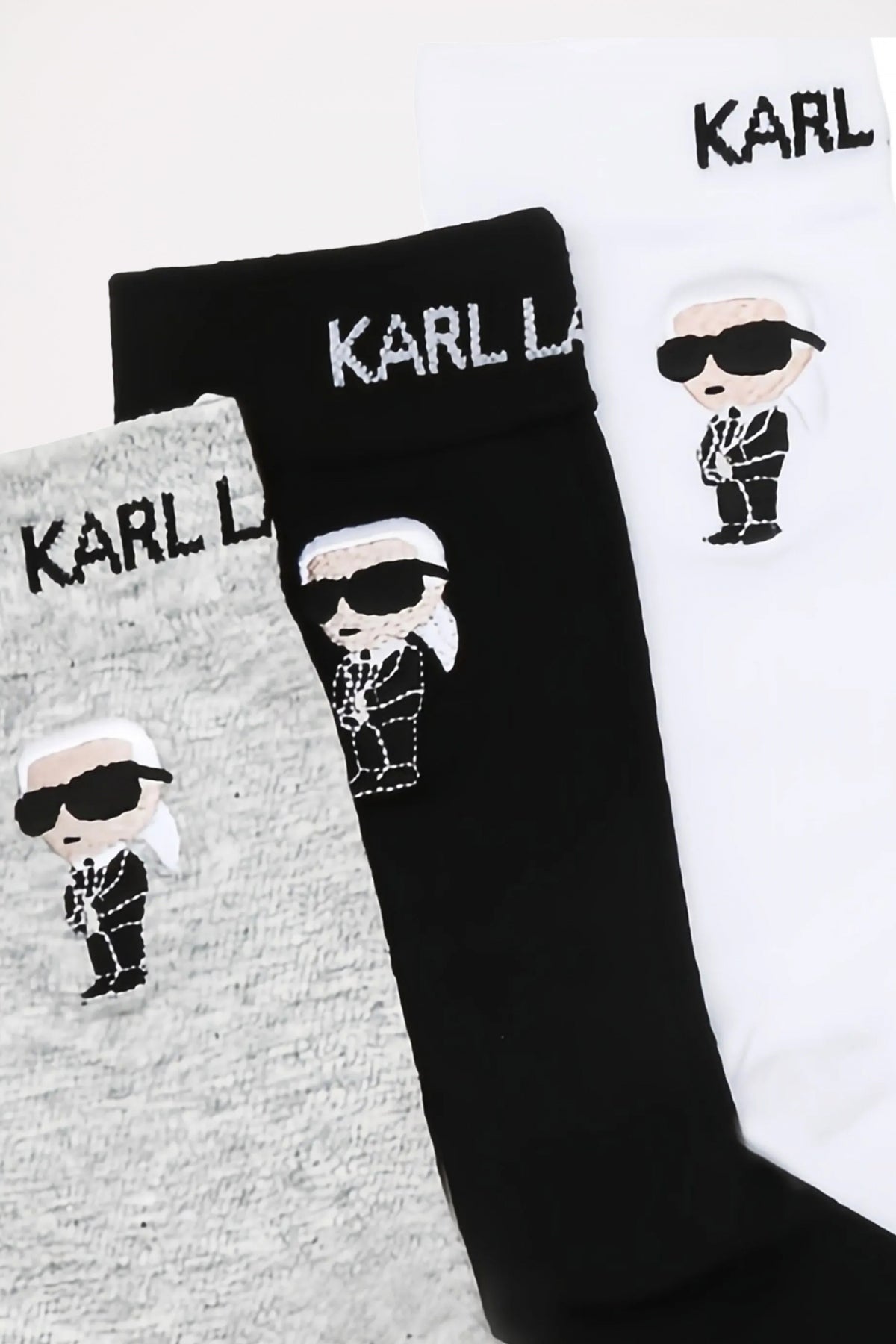 KARL LAGERFELD IKON SOCK PK en color BCKWTGY  (2)