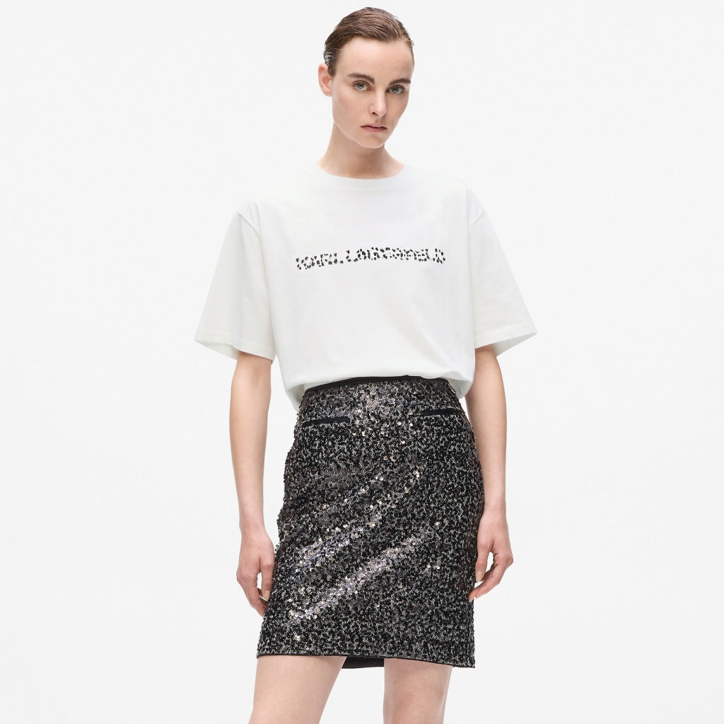 KARL LAGERFELD JEANS SNOW LEO LOGO OVERSI en color WHITE  (4)