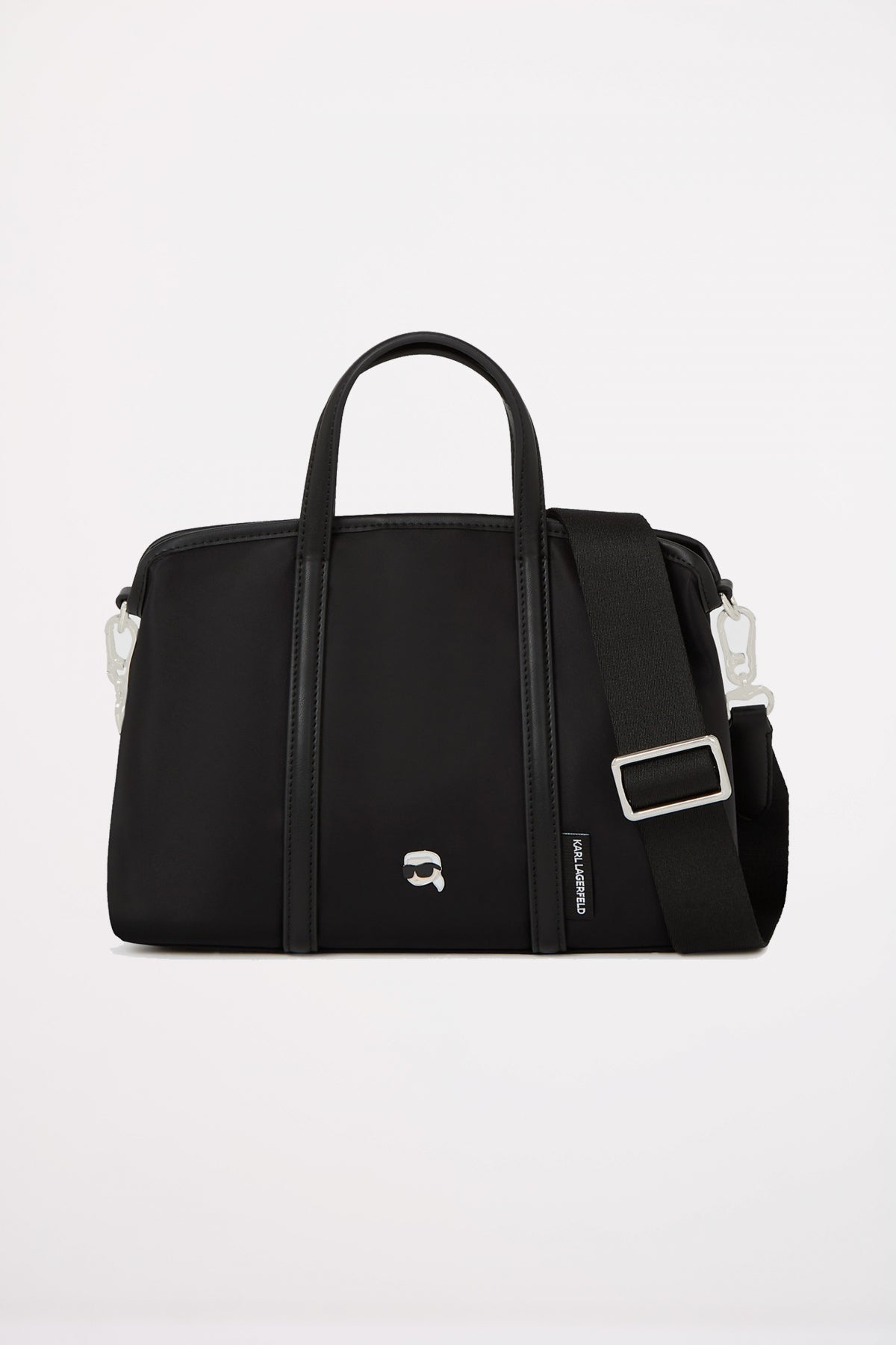 KARL LAGERFELD IKON NYLON SM SATCHE en color BLACK  (1)