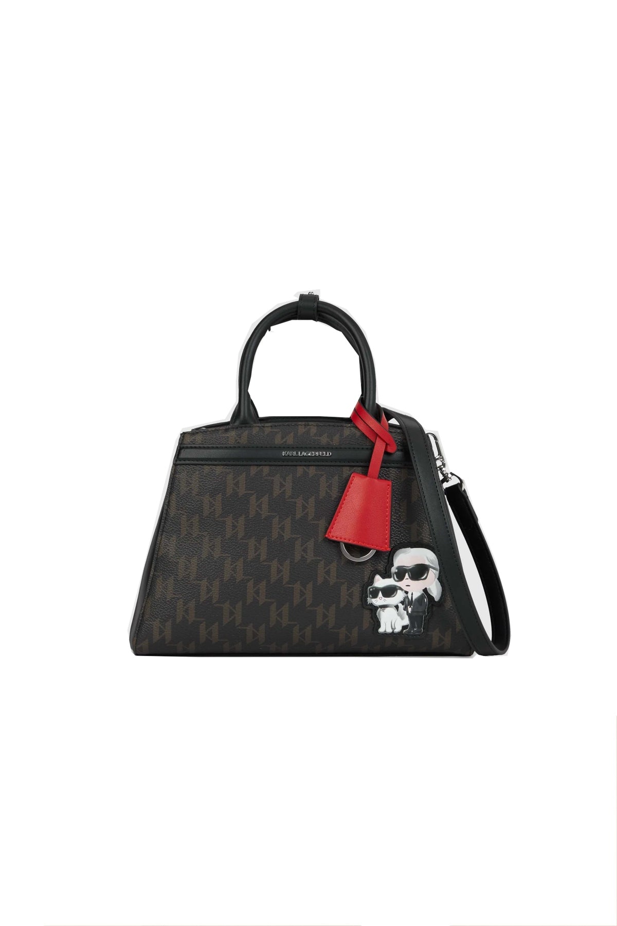KARL LAGERFELD  MONOGRAM CC SM TOTE en color BROWN  (2)