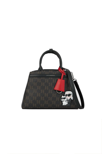 KARL LAGERFELD  MONOGRAM CC SM TOTE en color BROWN  (2)
