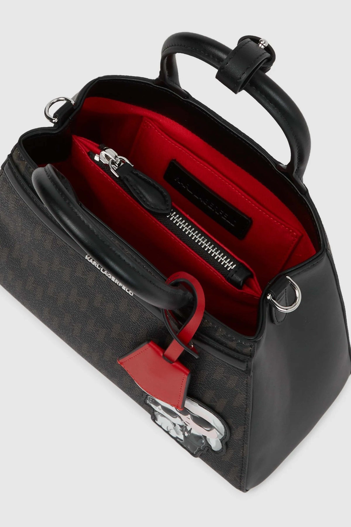 KARL LAGERFELD  MONOGRAM CC SM TOTE en color BROWN  (4)