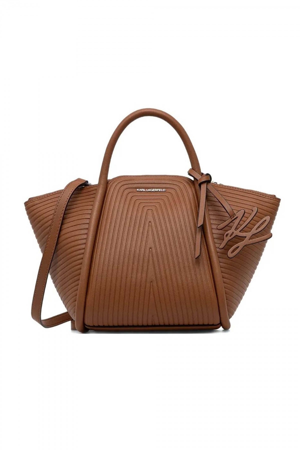 KARL LAGERFELD KWELLEN SM TOTE en color DRKTAN  (1)