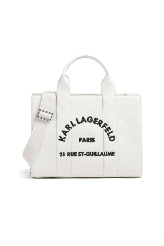 KARL LAGERFELD MD SQUARE TOTE PEB E en color OFFWHT  (1)