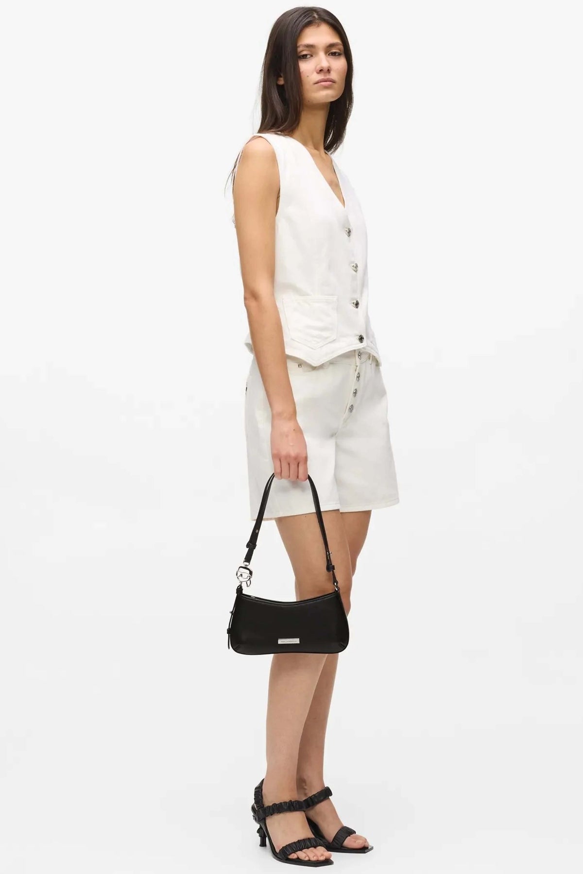KARL LAGERFELD  SMOOTH OUTLINE MINI en color BLACK  (1)