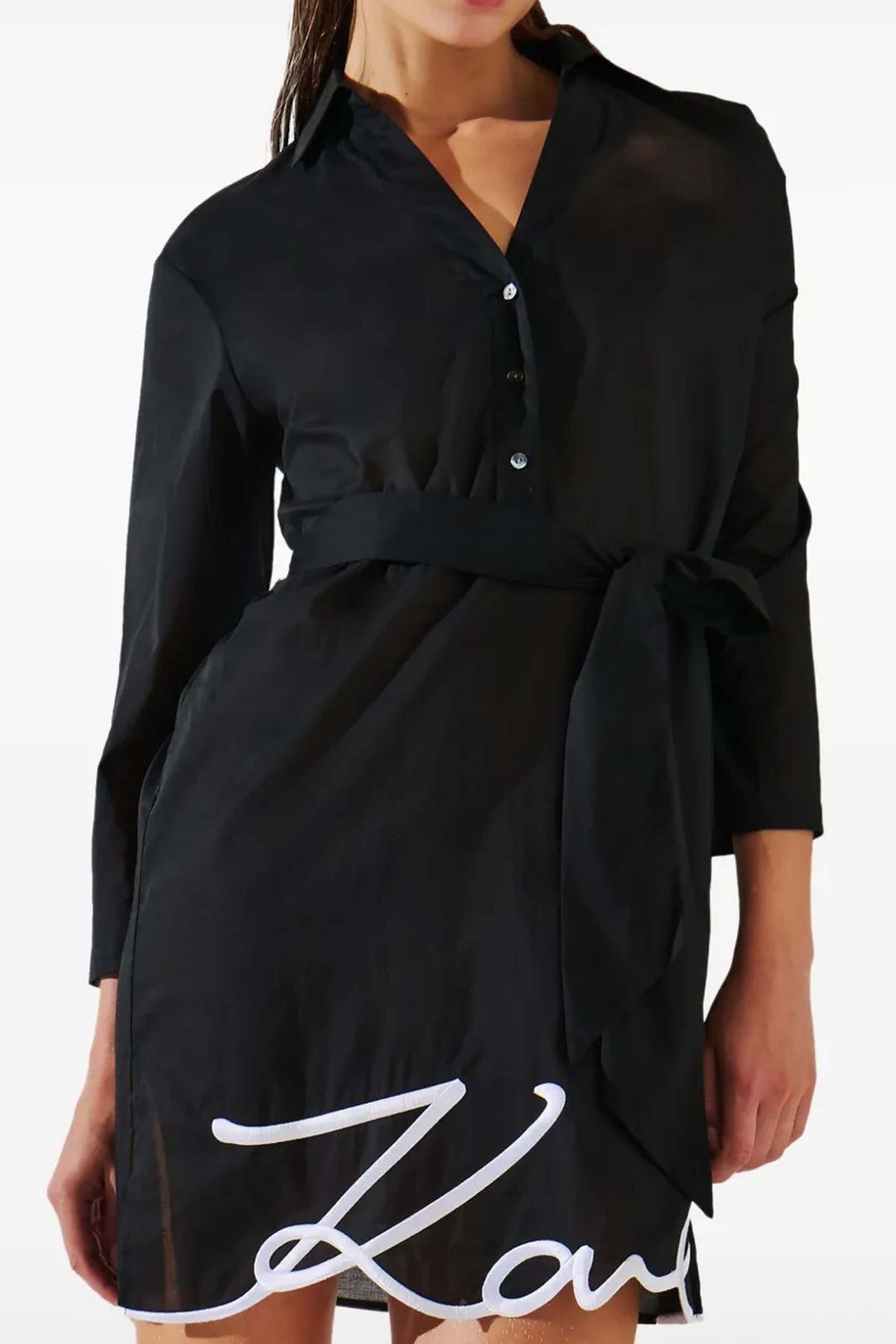 KARL LAGERFELD DNA SIGNATURE BEACH  en color BLACK  (1)