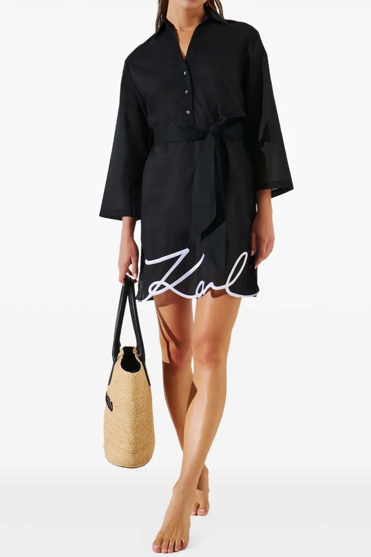 KARL LAGERFELD DNA SIGNATURE BEACH  en color BLACK  (3)