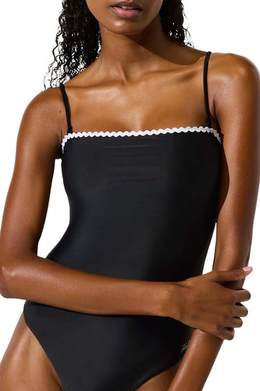 KARL LAGERFELD SCALLOP RIO SWIM en color BLACK  (1)