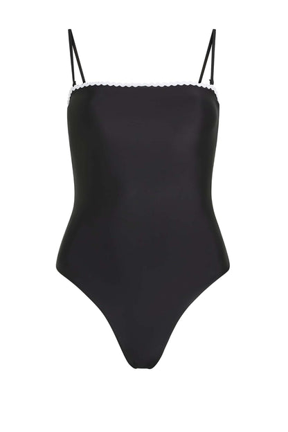 KARL LAGERFELD SCALLOP RIO SWIM en color BLACK  (3)
