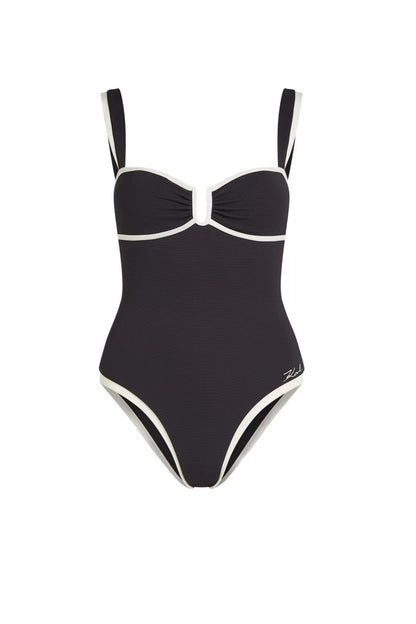 KARL LAGERFELD CHEEKY SWIMSUIT en color BLACK  (4)