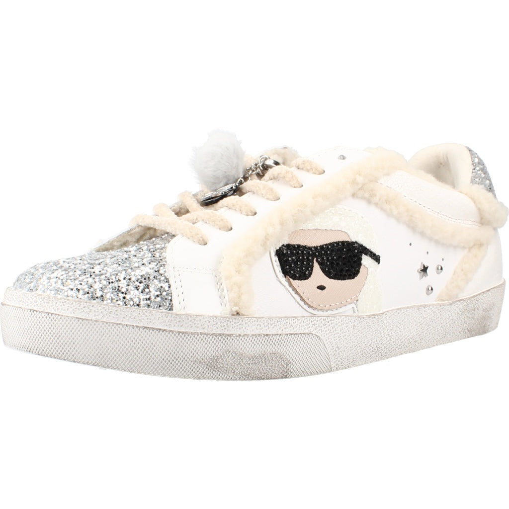KARL LAGERFELD SKOOL IKONIC PEEP LI en color WHT  (1)