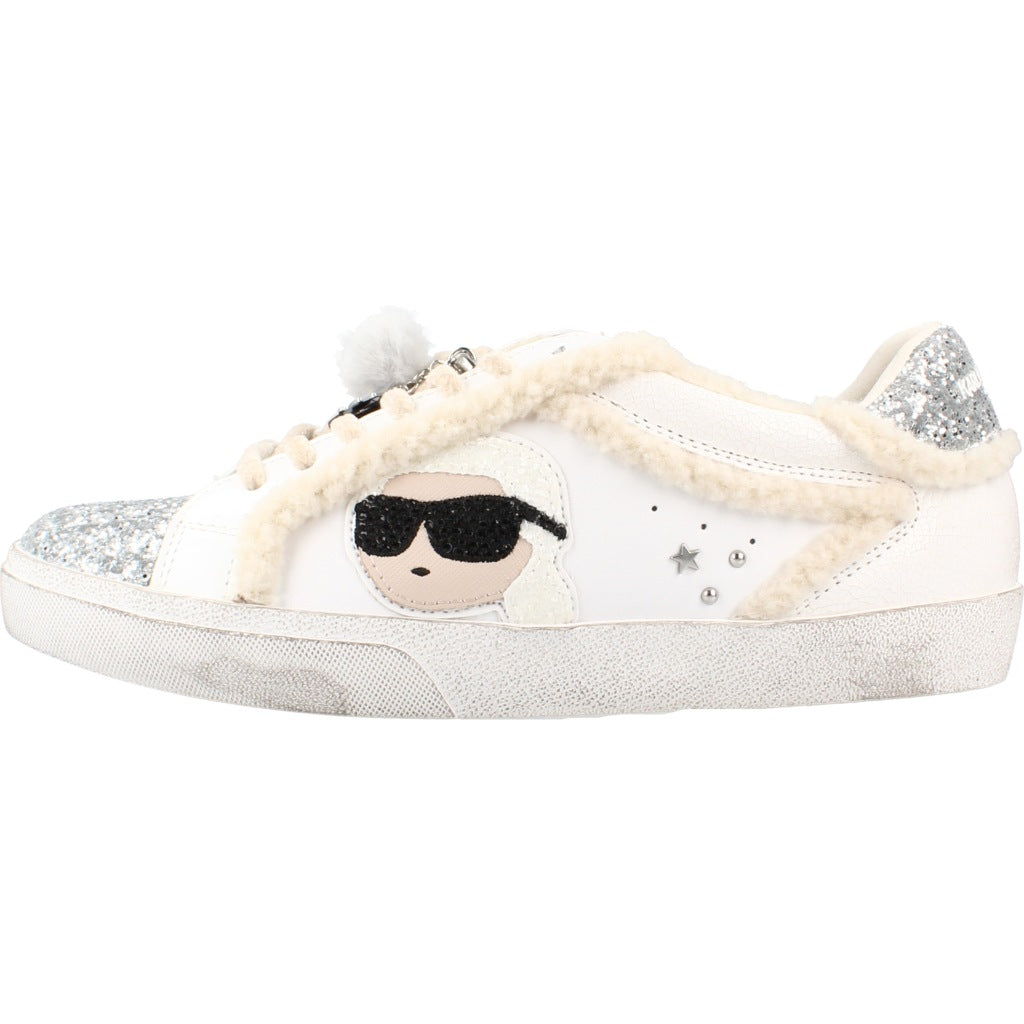 KARL LAGERFELD SKOOL IKONIC PEEP LI en color WHT  (2)