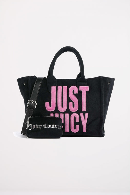 JUICY COUTURE IRIS PATCH VELVET M en color BLACK  (1)