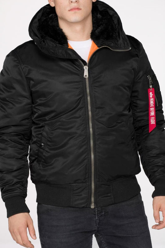 ALPHA INDUSTRIES MA- HOODED en color BLACK  (1)