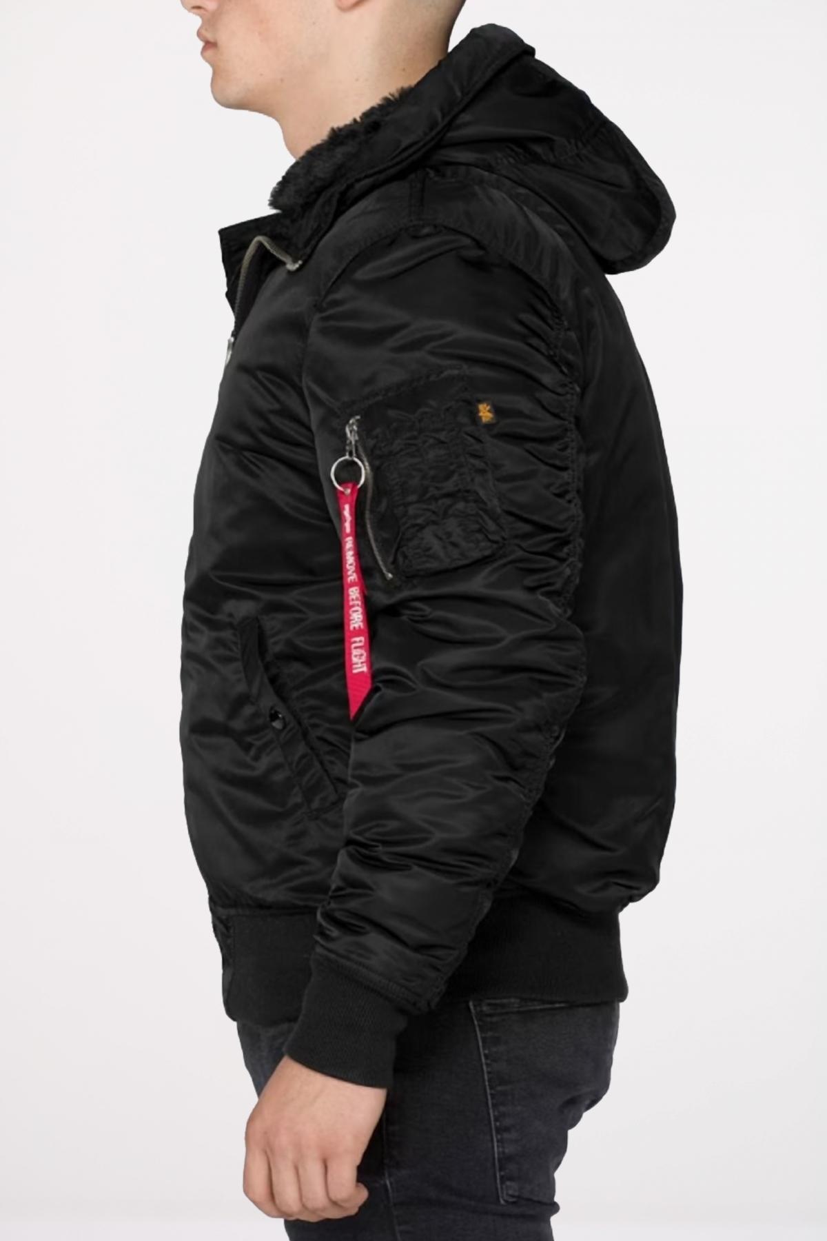 ALPHA INDUSTRIES MA- HOODED en color BLACK  (2)