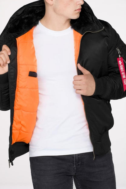 ALPHA INDUSTRIES MA- HOODED en color BLACK  (4)