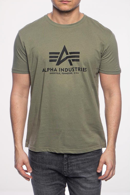 ALPHA INDUSTRIES BASIC T-SHIRT en color OLIVE  (1)