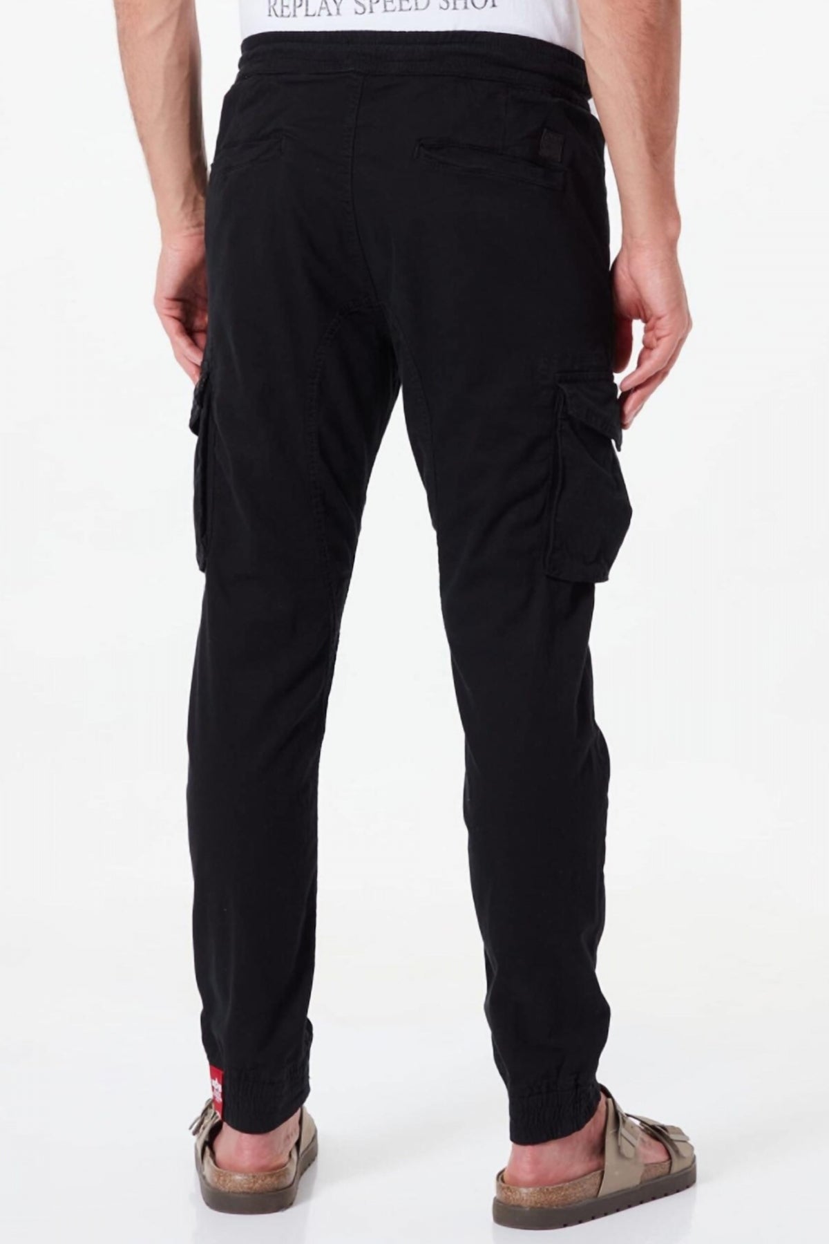 ALPHA INDUSTRIES COTTON TWILL JOGGER en color BLACK  (2)