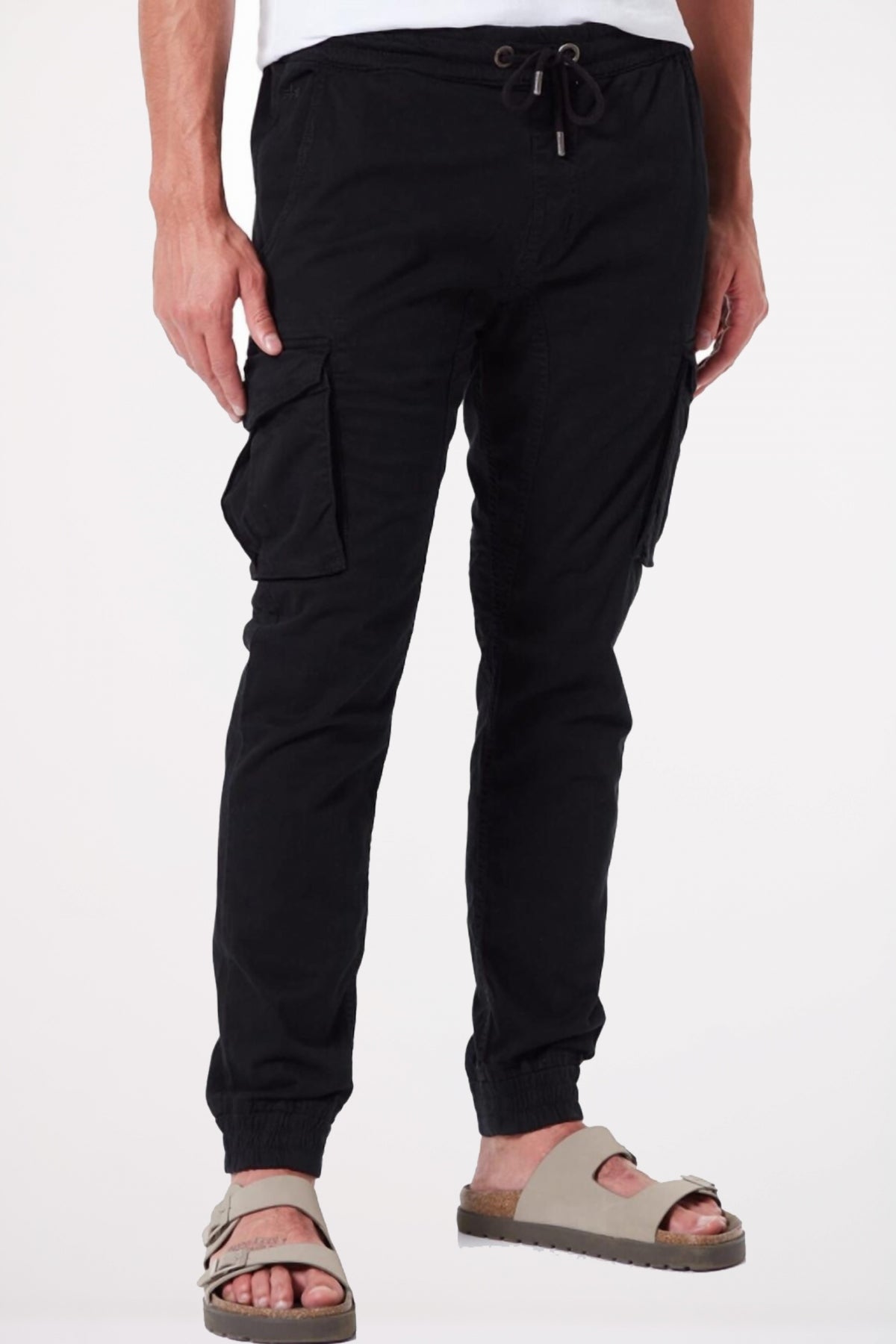 ALPHA INDUSTRIES COTTON TWILL JOGGER en color BLACK  (3)