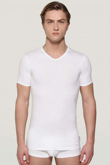 BIKKEMBERGS UNDERWEAR -PACK HOMBRE V-NECK en color WHITE  (1)