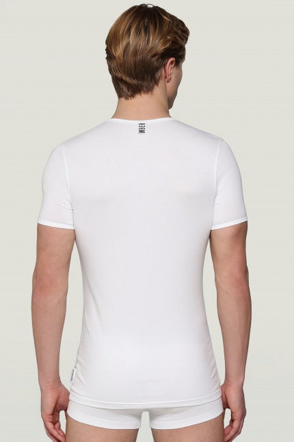 BIKKEMBERGS UNDERWEAR -PACK HOMBRE V-NECK en color WHITE  (2)