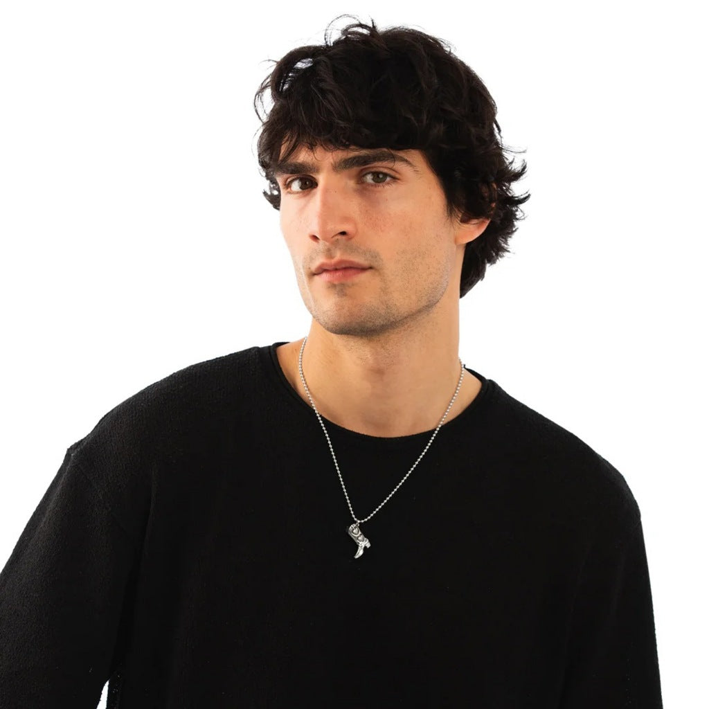 TWOJEYS BOOT NECKLACE en color PLATA  (5)