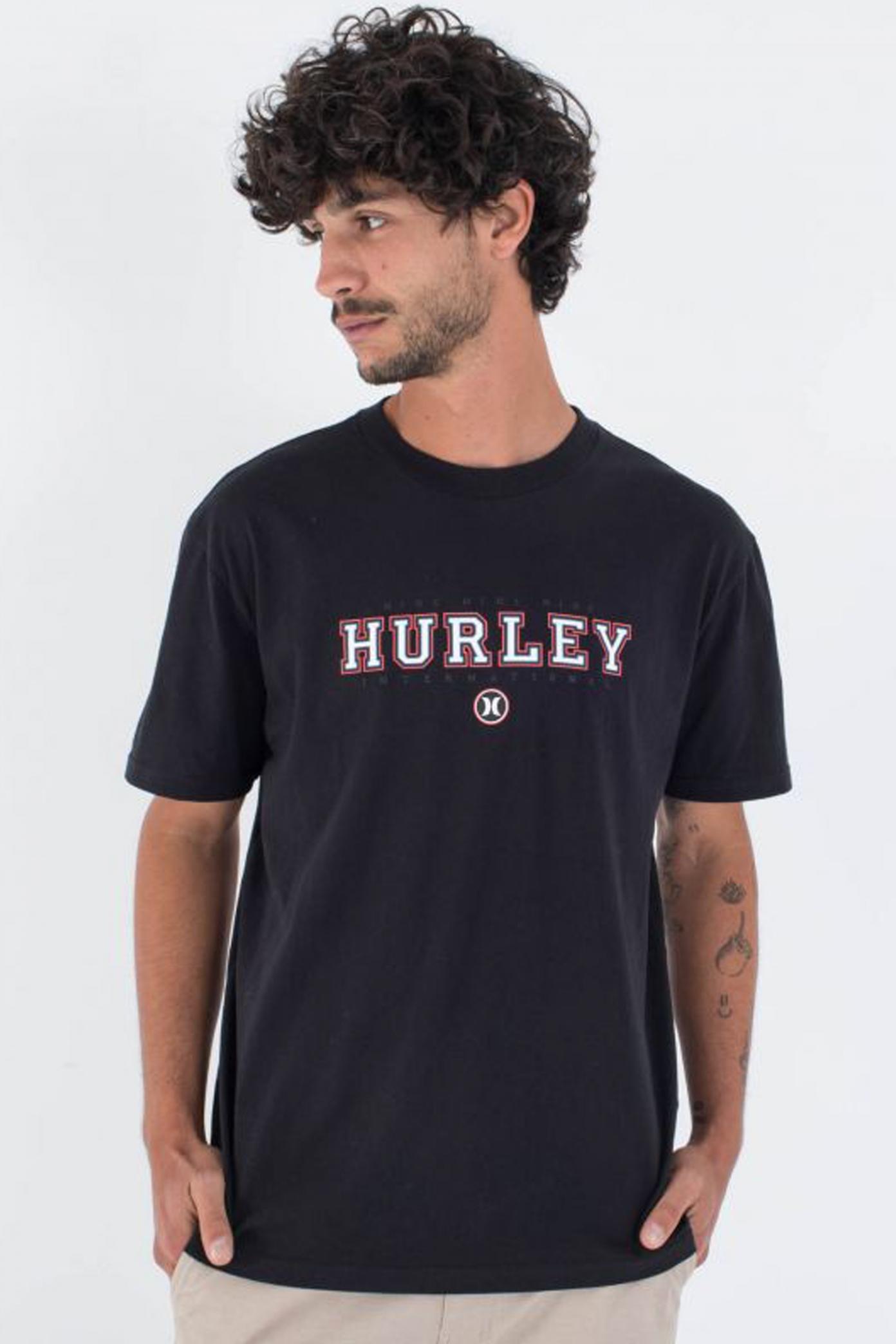 HURLEY ORGANIC BURNSIDE TEE en color BLK  (1)