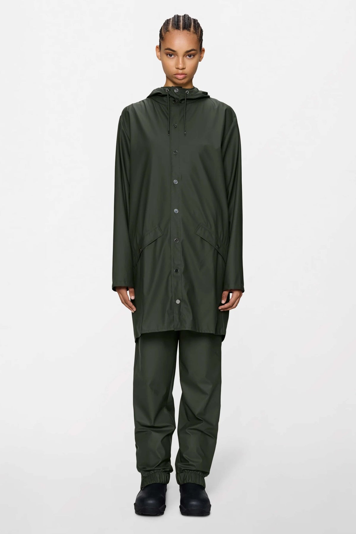 RAINS LONG JACKET W en color DKGREY  (4)