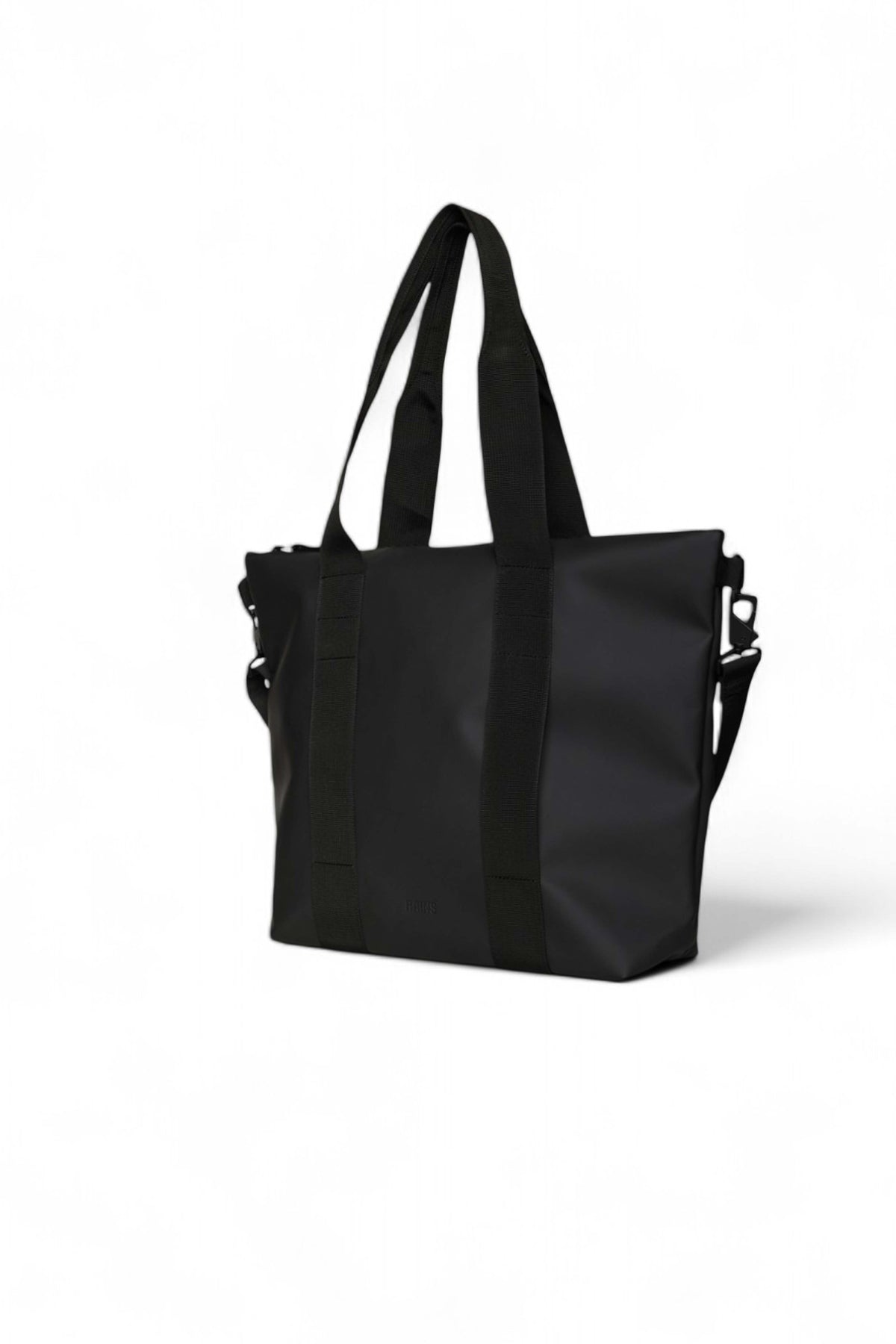 RAINS TOTE BAG MINI W en color BLACK  (4)