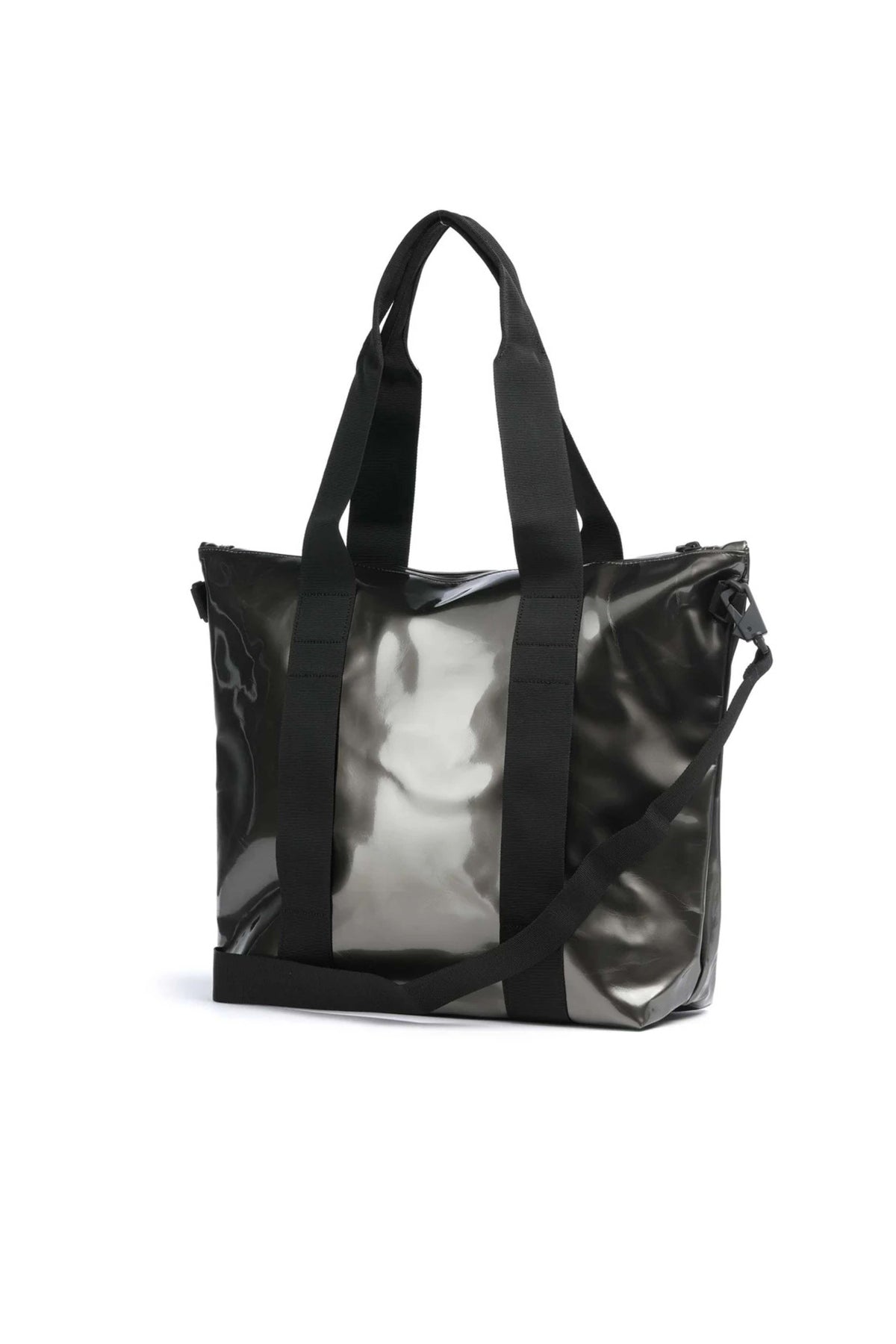 RAINS TOTE BAG MINI W en color RAVEN  (2)