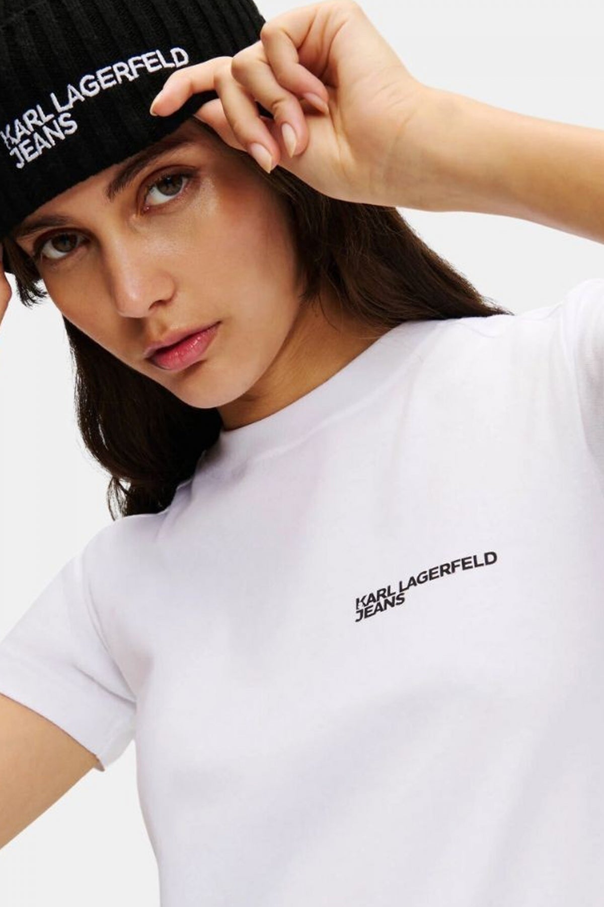 KARL LAGERFELD JEANS KLJ SLIM SS TEE en color WHITE  (4)