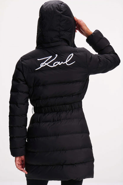 KARL LAGERFELD JEANS LIGHTWEIGHT LONG PUF en color BLACK  (3)