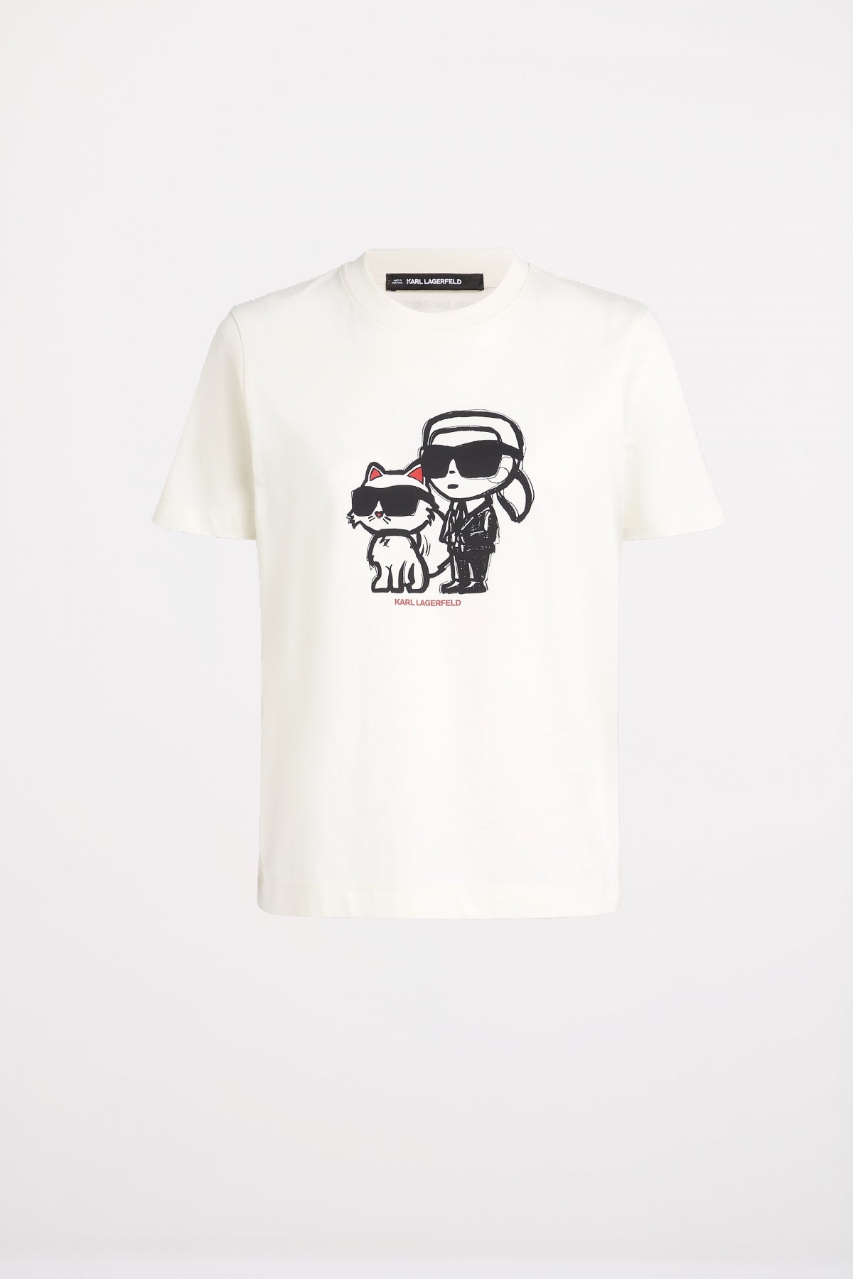 KARL LAGERFELD JEANS IKON SKETCH DUO T-SH en color CREAM  (2)