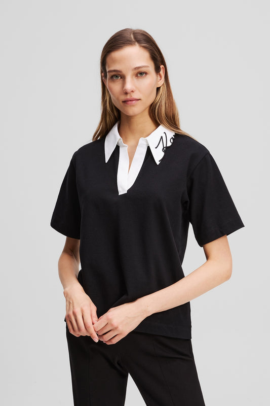 KARL LAGERFELD JEANS KARL SIGNATURE POLO en color BLACK  (1)