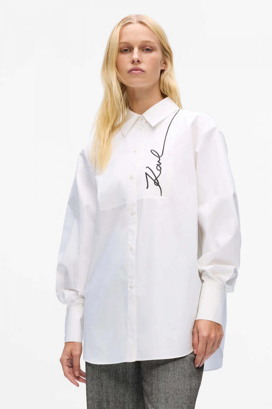 KARL LAGERFELD JEANS SIGNATURE SEQUINS T- en color WHITE  (1)