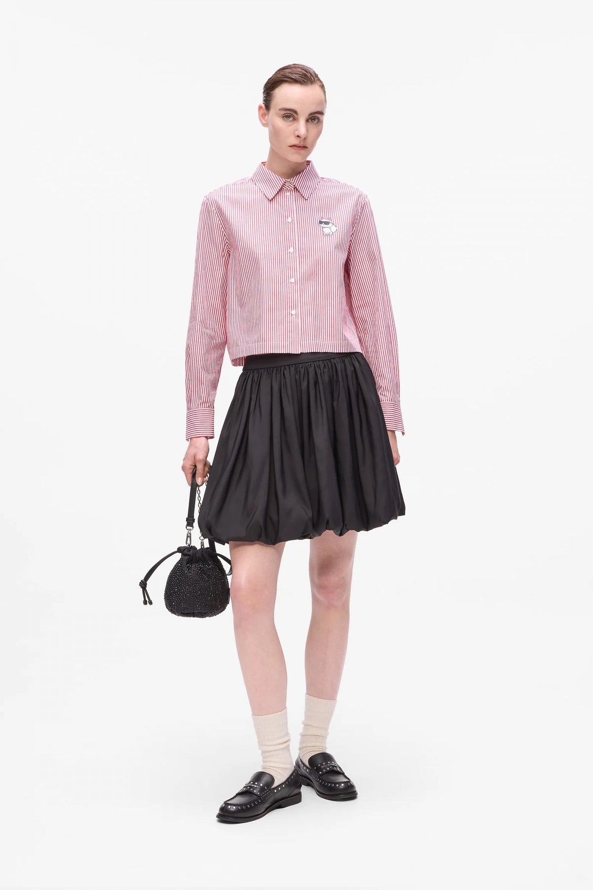 KARL LAGERFELD JEANS IKON CHOUPETTE CROPP en color WHTSTR  (4)