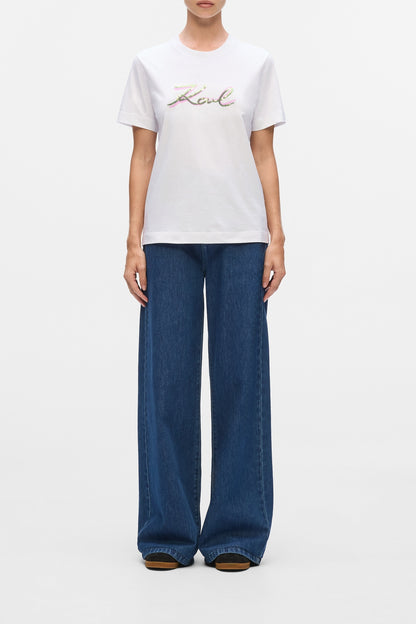 KARL LAGERFELD JEANS SIGNATURE SEQUINS T- en color WHITE  (4)