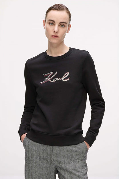 KARL LAGERFELD JEANS SIGNATURE SEQUINS SW en color BLACK  (1)