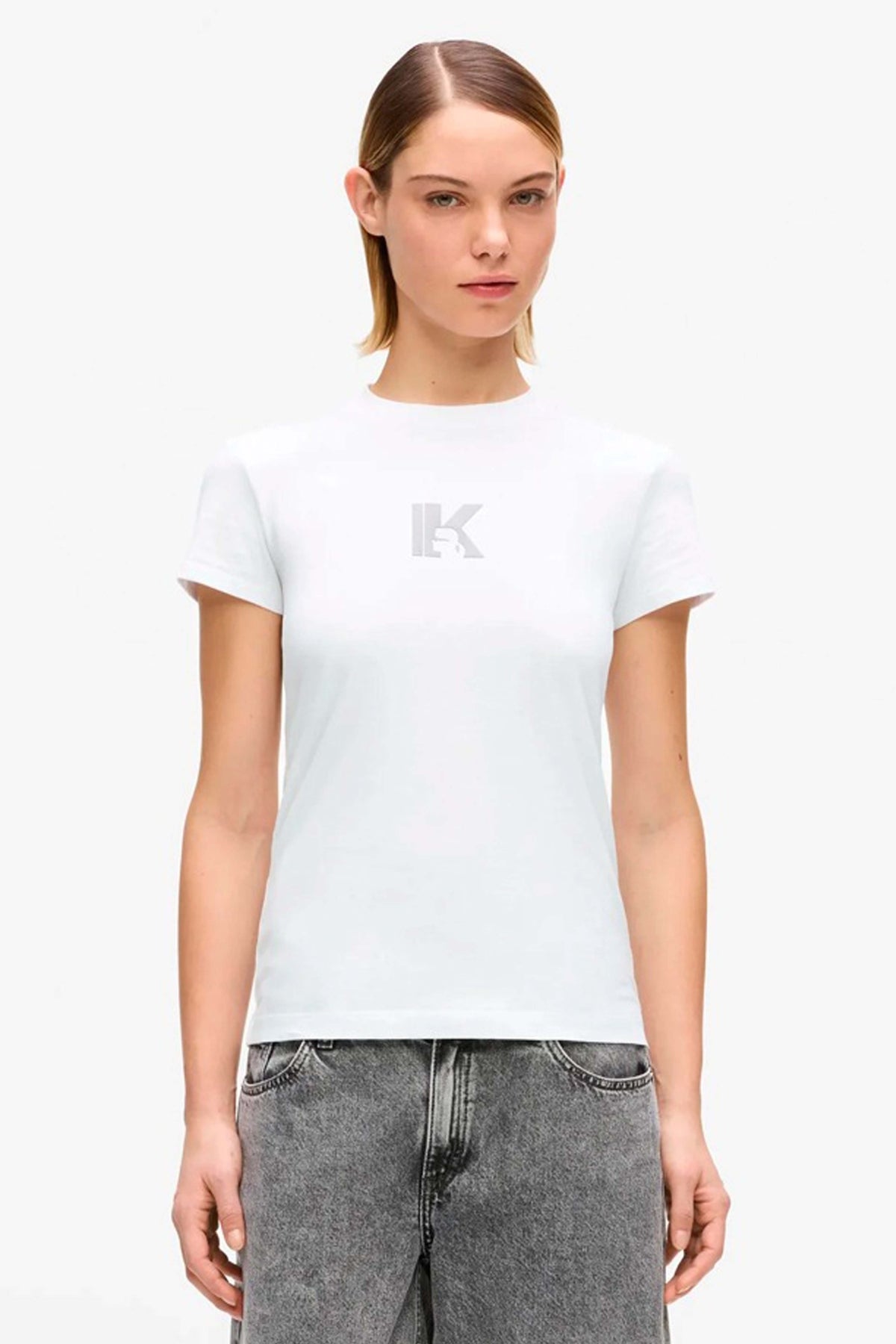 KARL LAGERFELD JEANS  KLJ SLIM SS K LOGO  en color WHITE  (1)