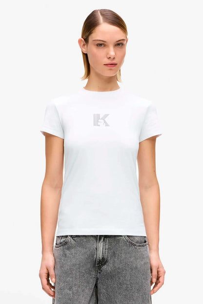 KARL LAGERFELD JEANS  KLJ SLIM SS K LOGO  en color WHITE  (1)