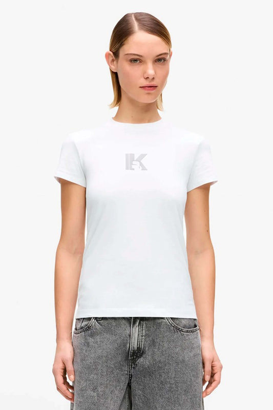 KARL LAGERFELD JEANS  KLJ SLIM SS K LOGO  en color WHITE  (1)