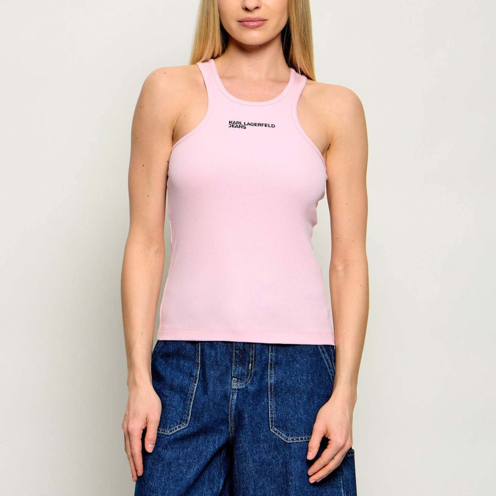 KARL LAGERFELD JEANS KLJ RIBBED LOGO TANK en color FARYTL  (4)