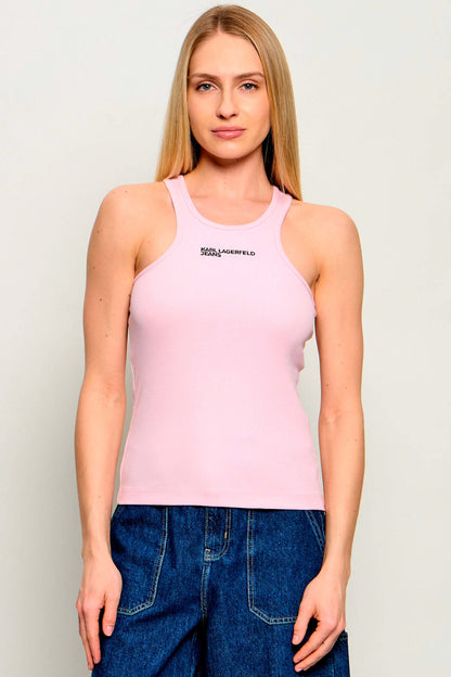 KARL LAGERFELD JEANS KLJ RIBBED LOGO TANK en color FARYTL  (1)
