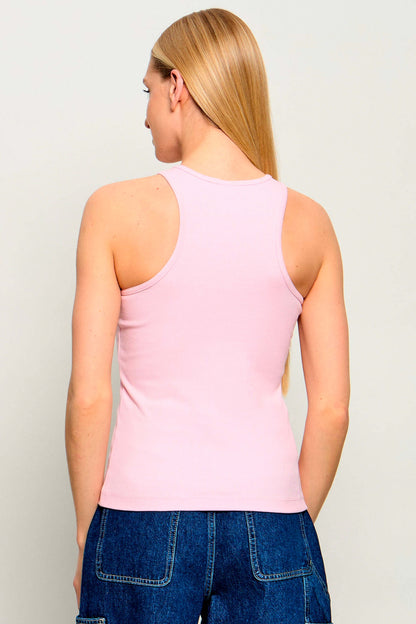 KARL LAGERFELD JEANS KLJ RIBBED LOGO TANK en color FARYTL  (2)
