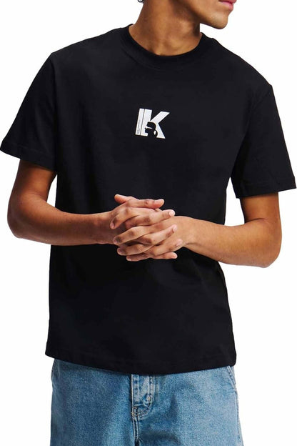 KARL LAGERFELD JEANS REG SS K LOGO TEE en color BLACK  (1)