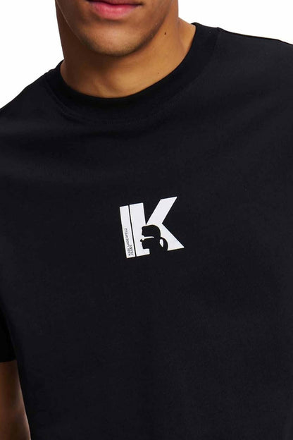 KARL LAGERFELD JEANS REG SS K LOGO TEE en color BLACK  (3)